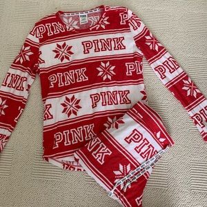 Snowflake PINK pj set